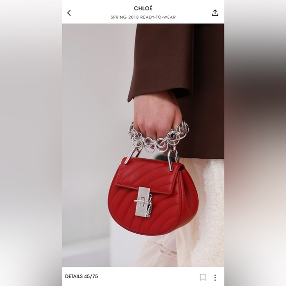 CHLOE Mini Drew Bijou Quilted Smooth Calfskin Shoulder Bag - Airy Grey/Baby Blue - Picture 13 of 14